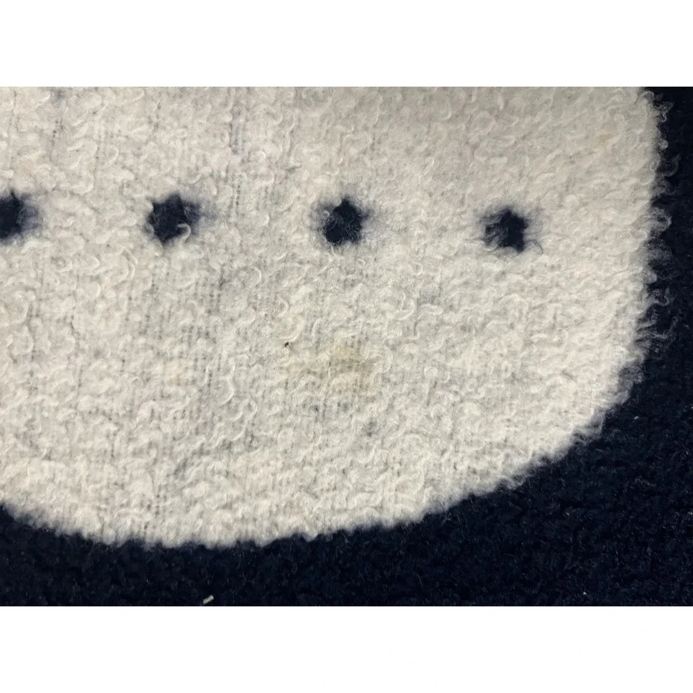 Vuteks Vukovar Crown Crafts‎ Snowman Blanket Reversible Navy White Christmas VTG